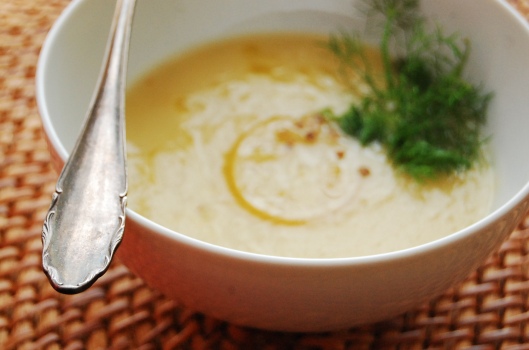 Fennel Apple Soup with Coriander and Lime